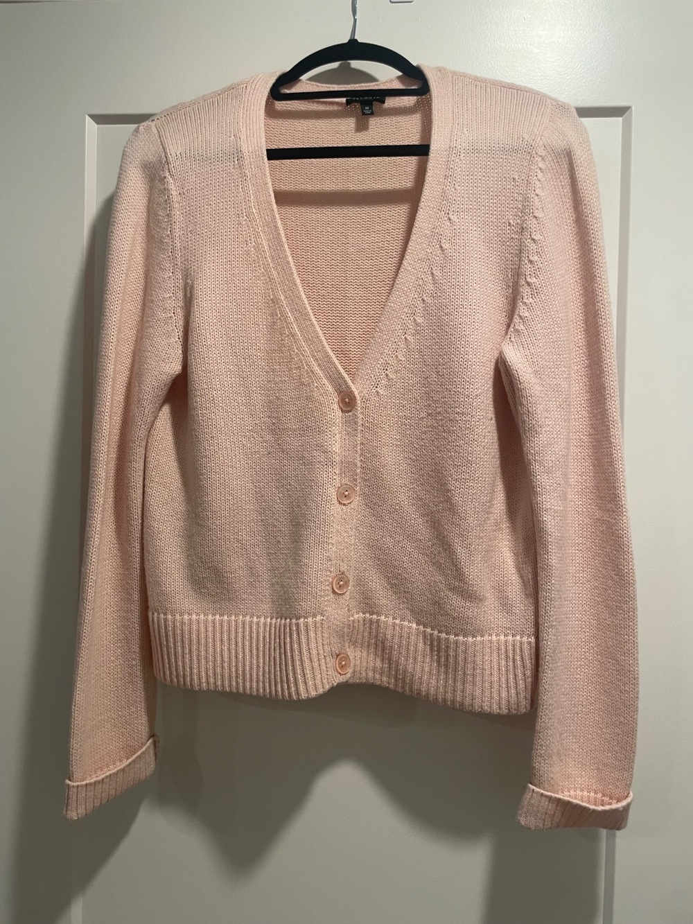 Talbots Light Pink V-Neck Button Cardigan Sweater